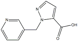 1-(pyridin-3-ylmethyl)-1H-pyrazole-5-carboxylic acid Struktur