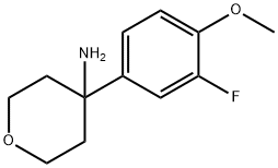 4-(3-fluoro-4-methoxyphenyl)oxan-4-amine Struktur