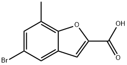 5-bromo-7-methyl-1-benzofuran-2-carboxylic acid Struktur