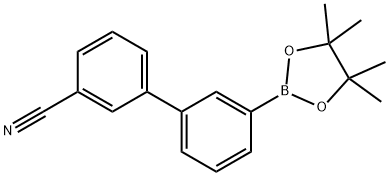 3'-(4,4,5,5-tetramethyl-1,3,2-dioxaborolan-2-yl)-[1,1'-biphenyl]-3-carbonitrile Struktur