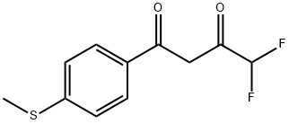 4,4-difluoro-1-[4-(methylsulfanyl)phenyl]butane-1,3-dione Struktur