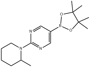 2-(2-Methylpiperidino)pyrimidine-5-boronic acid pinacol ester Struktur