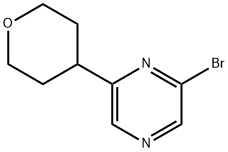 2-Bromo-6-(4-tetrahydropyranyl)pyrazine Struktur