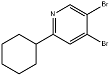 3,4-Dibromo-6-cyclohexylpyridine Struktur