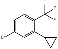 4-bromo-2-cyclopropyl-1-(trifluoromethyl)benzene Struktur