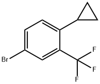 4-bromo-1-cyclopropyl-2-(trifluoromethyl)benzene Struktur