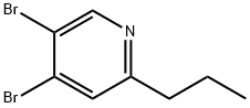 3,4-Dibromo-6-(n-propyl)pyridine Struktur