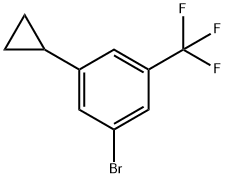 1-bromo-3-cyclopropyl-5-(trifluoromethyl)benzene Struktur