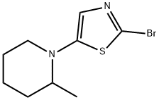 2-Bromo-5-(2-methylpiperidin-1-yl)thiazole Struktur