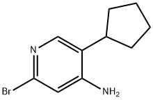 2-Bromo-4-amino-5-(cyclopentyl)pyridine Struktur