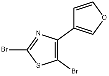 2,5-Dibromo-4-(3-furyl)thiazole Struktur