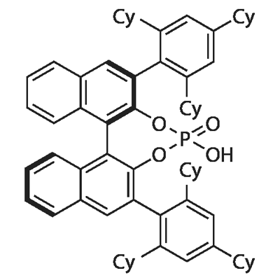 (11bR)-4-hydroxy-2,6-bis(2,4,6-tricyclohexylphenyl)-4-oxide-Dinaphtho[2,1-d:1',2'-f][1,3,2]dioxaphosphepin Struktur