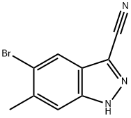 5-bromo-6-methyl-1H-indazole-3-carbonitrile Struktur