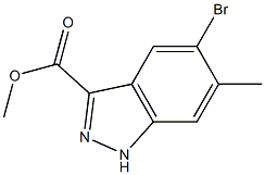 methyl 5-bromo-6-methyl-1H-indazole-3-carboxylate Struktur