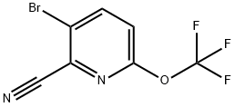 3-bromo-6-(trifluoromethoxy)pyridine-2-carbonitrile Struktur