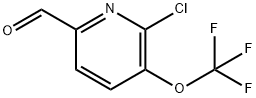 2-Pyridinecarboxaldehyde, 6-chloro-5-(trifluoromethoxy)- Struktur