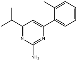 2-Amino-4-(2-tolyl)-6-(iso-propyl)pyrimidine Struktur