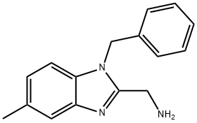 (1-benzyl-5-methyl-1H-1,3-benzodiazol-2-yl)methanamine Struktur