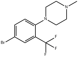 1-(4-bromo-2-(trifluoromethyl)phenyl)-4-methylpiperazine Struktur