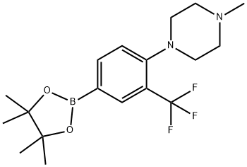 3-(Trifluoromethyl)-4-(N-methylpiperazin-1-yl)phenylboronic acid pinacol ester Struktur