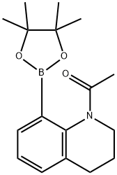 1-[8-(4,4,5,5-tetramethyl-1,3,2-dioxaborolan-2-yl)-1,2,3,4-tetrahydroquinolin-1-yl]ethan-1-one Struktur