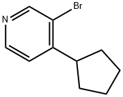 3-Bromo-4-(cyclopentyl)pyridine Struktur