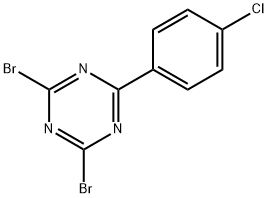 2,4-Dibromo-6-(4-chlorophenyl)-1,3,5-triazine Struktur