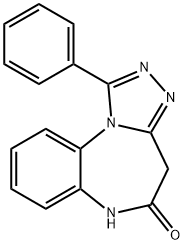 1-Phenyl-4H-[1,2,4]triazolo[4,3-a][1,5]benzodiazepin-5(6H)-one Struktur