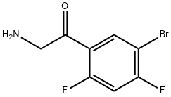 2-amino-1-(5-bromo-2,4-difluorophenyl)ethanone Struktur