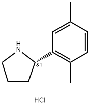 (2S)-2-(2,5-DIMETHYLPHENYL)PYRROLIDINE HYDROCHLORIDE Struktur