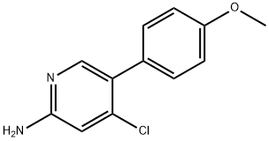 2-Amino-4-chloro-5-(4-methoxyphenyl)pyridine Struktur