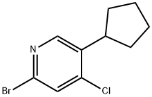 2-Bromo-4-chloro-5-(cyclopentyl)pyridine Struktur