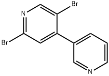 2,5-Dibromo-4-(3-pyridyl)pyridine Struktur