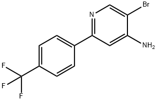 4-Amino-3-bromo-6-(4-trifluoromethylphenyl)pyridine Struktur