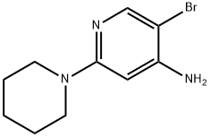 5-BROMO-2-(PIPERIDIN-1-YL)PYRIDIN-4-AMINE Struktur