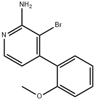 2-Amino-3-bromo-4-(2-methoxyphenyl)pyridine Struktur