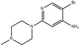 3-Bromo-4-amino-6-(N-methylpiperazin-1-yl)pyridine Struktur