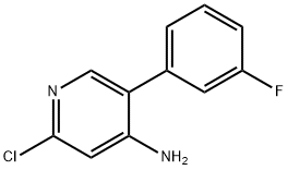 2-Chloro-4-amino-5-(3-fluorophenyl)pyridine Struktur