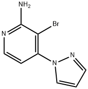 2-Amino-3-bromo-4-(1H-pyrazol-1-yl)pyridine Struktur