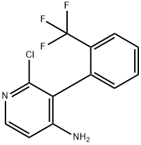 2-Chloro-4-amino-3-(2-trifluoromethylphenyl)pyridine Structure