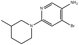 4-Bromo-3-amino-6-(3-methylpiperidin-1-yl)pyridine Struktur