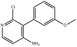 2-Chloro-4-amino-3-(3-methoxyphenyl)pyridine Struktur