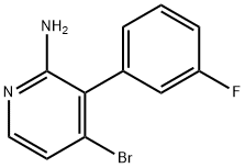 2-Amino-4-bromo-3-(3-fluorophenyl)pyridine Struktur