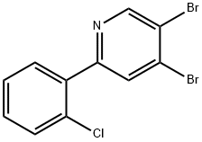 3,4-Dibromo-6-(2-chlorophenyl)pyridine Struktur