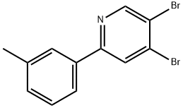 3,4-Dibromo-6-(3-tolyl)pyridine Struktur