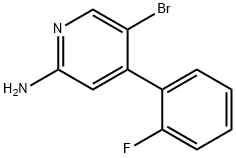 2-Amino-5-bromo-4-(2-fluorophenyl)pyridine Struktur