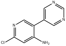 2-Chloro-4-amino-5-(5-pyrimidyl)pyridine Struktur