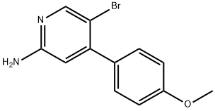 2-Amino-5-bromo-4-(4-methoxyphenyl)pyridine Struktur