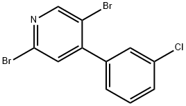 2,5-Dibromo-4-(3-chlorophenyl)pyridine Struktur