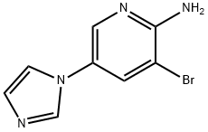 2-Amino-3-bromo-5-(imidazol-1-yl)pyridine Struktur